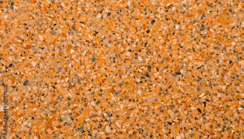 Orange terrazzo floor texture background