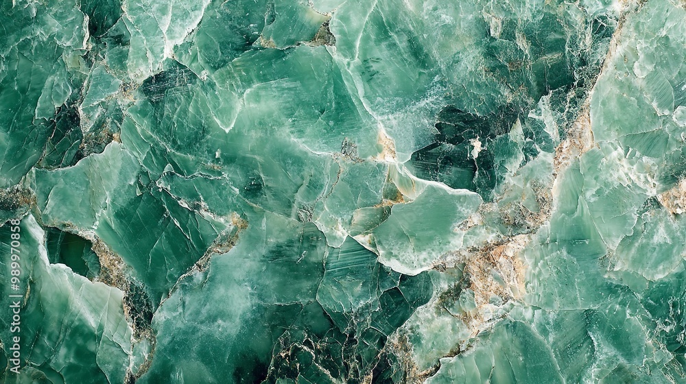 Obraz premium Green marble texture, veined mineral, realistic detailed textured background