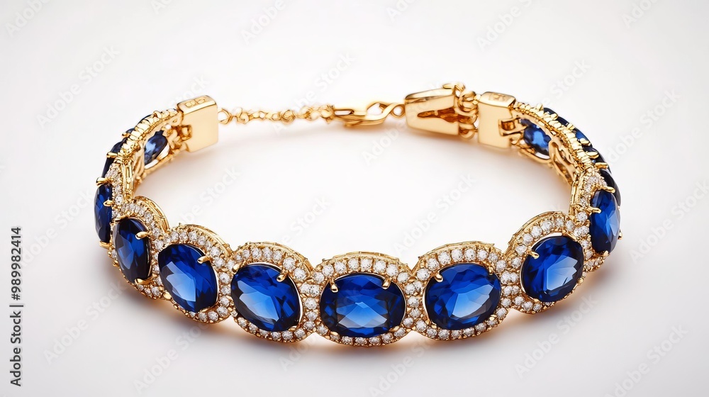 Sapphire and gold choker, deep blue hues, luxurious and handcrafted with precision Sapphire and gold choker, deep blue hues, luxurious and handcrafted with precision