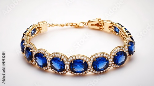 Sapphire and gold choker, deep blue hues, luxurious and handcrafted with precision