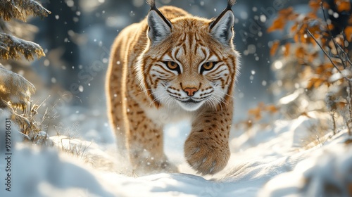 Lynx in Winter Wonderland