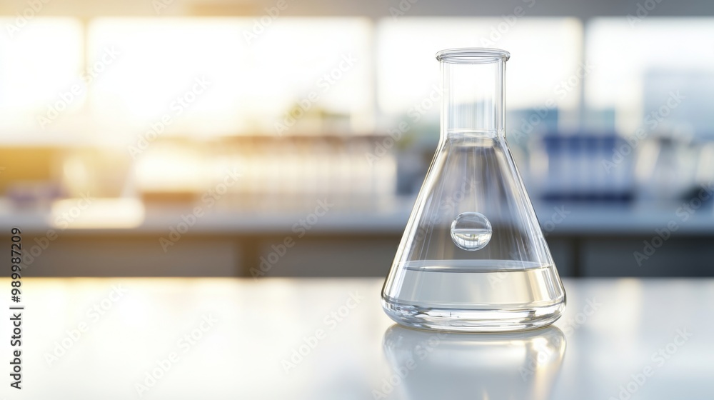 Glass Beaker Containing Clear Liquid with Floating Indicator Marking Elevated Lead Levels, Ideal for Scientific Testing or Environmental Awareness Campaigns, Set Against a Clean White Background Glass Beaker Containing Clear Liquid with Floating Indicator Marking Elevated Lead Levels, Ideal for Scientific Testing or Environmental Awareness Campaigns, Set Against a Clean White Background