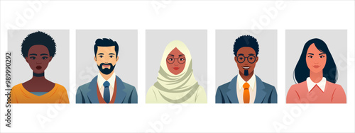 Man and woman avatar icon set for social networks, resumes, forums and dating sites. user profile, person icon, profile picture.