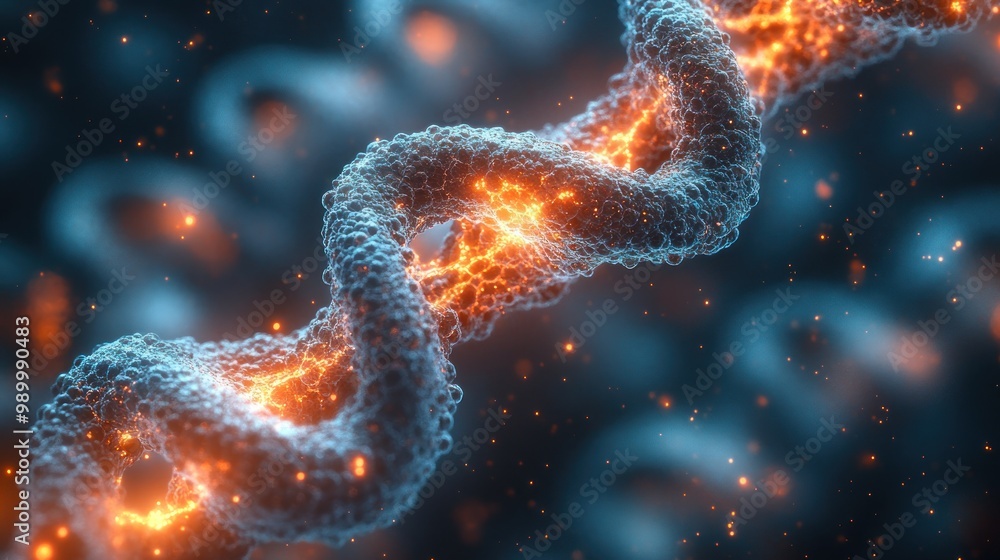 DNA Molecule 3D Rendering