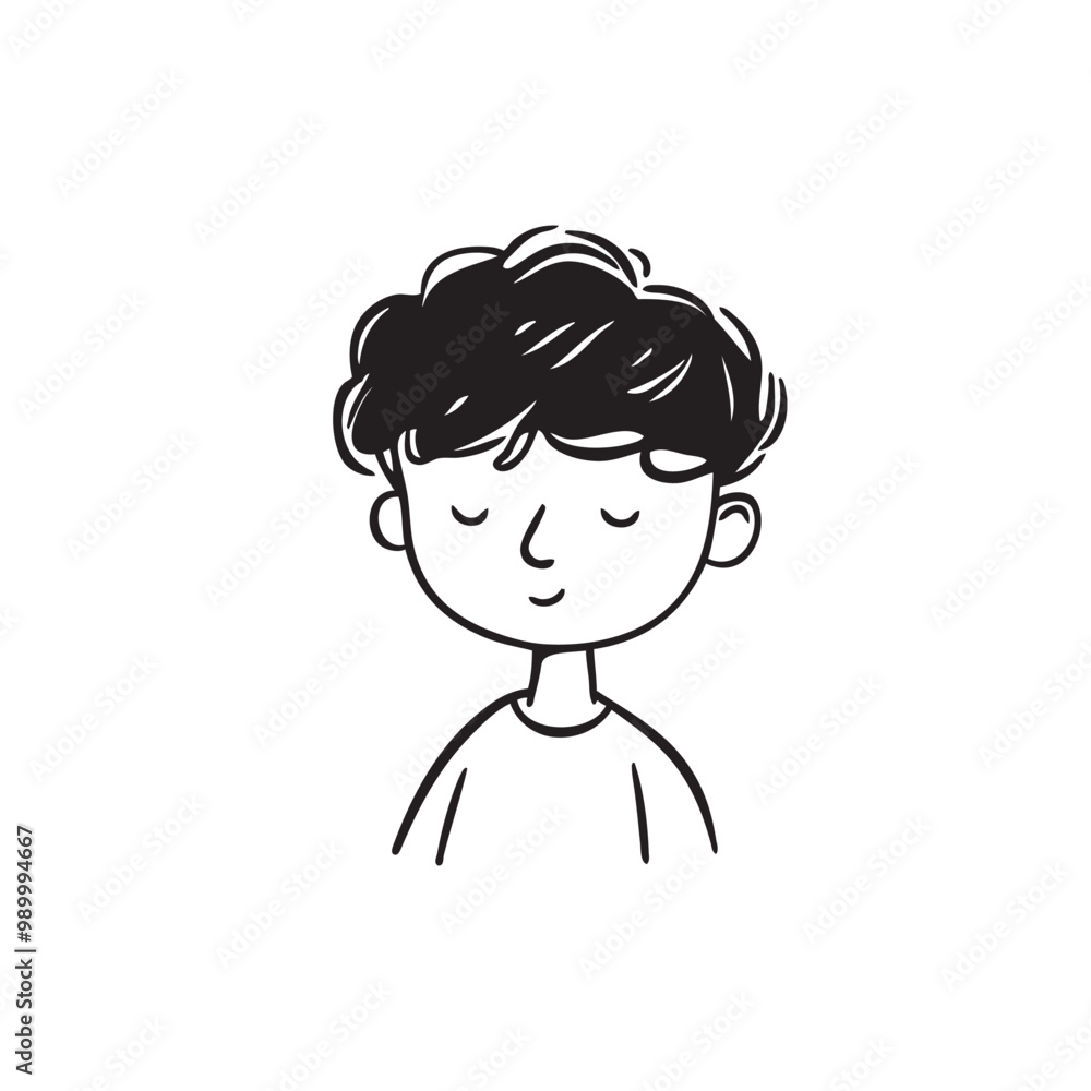 Expresive Boy Cartoon Vector Illustration Expresive Boy Cartoon Vector Illustration