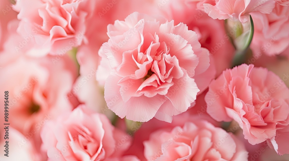A close-up of pink carnations in a bridal bouquet, adding a touch of elegance to the wedding decor. A close-up of pink carnations in a bridal bouquet, adding a touch of elegance to the wedding decor.