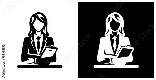 BUSINESSWOMAN DESIGN 05.eps
Office Woman vector elegant logo design 05