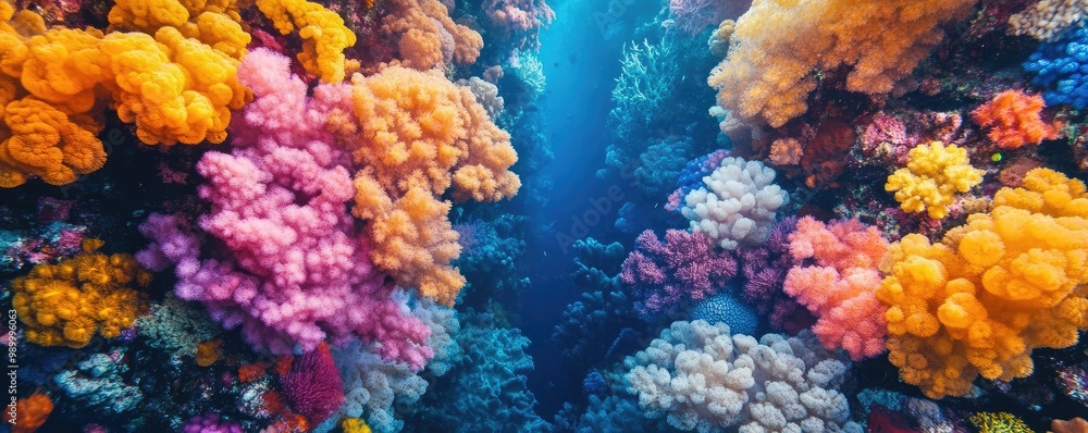 Birds-eye view of vibrant coral reefs morphing into an exquisite gourmet dish, macro photography details showcasing textures Birds-eye view of vibrant coral reefs morphing into an exquisite gourmet dish, macro photography details showcasing textures