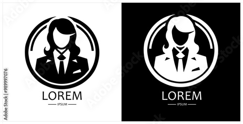 BUSINESSWOMAN DESIGN 08.eps
Office Woman vector elegant logo design 08