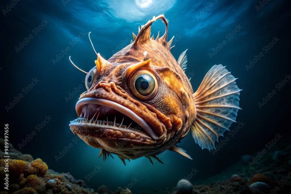 Unique Close-Up Images of Anglerfish in Their Natural Habitat Under the Ocean's Mysterious Depths Unique Close-Up Images of Anglerfish in Their Natural Habitat Under the Ocean's Mysterious Depths