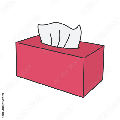 Simple tissue paper icons vector illustration, tissue roll, tissue icon in lineal color style