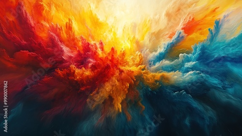 Abstract Explosion of Colors