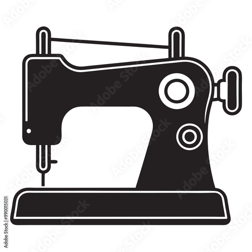 Sewing machine silhouette vector illustration