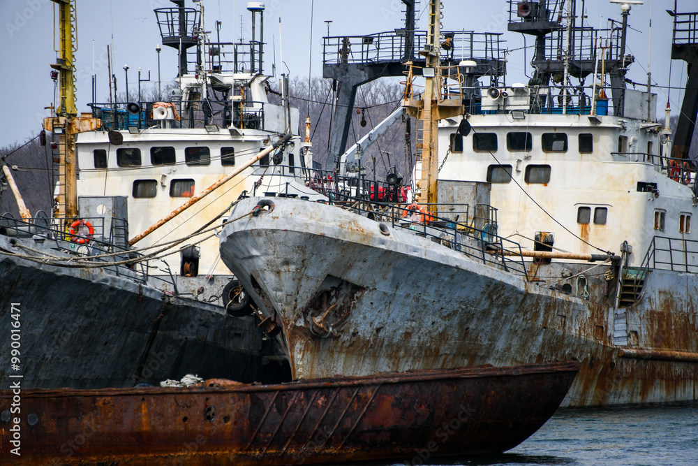 Naklejka premium old fishing boats