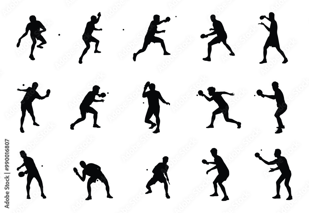 table tennis player silhouette vector table tennis player silhouette vector