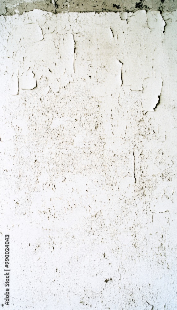 Fototapeta premium Vintage Textured Wall with Peeling Paint and Exposed Brick Patterns in Daylight for Design Projects