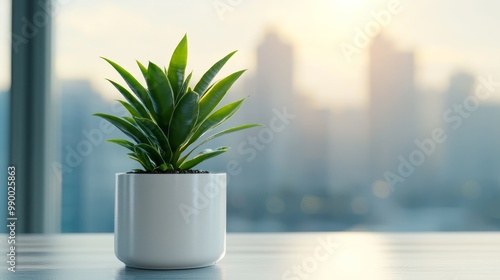 Sustainable Business Practices - Environment, Social, and Governance (ESG) Concept with Green Plant in Modern Office