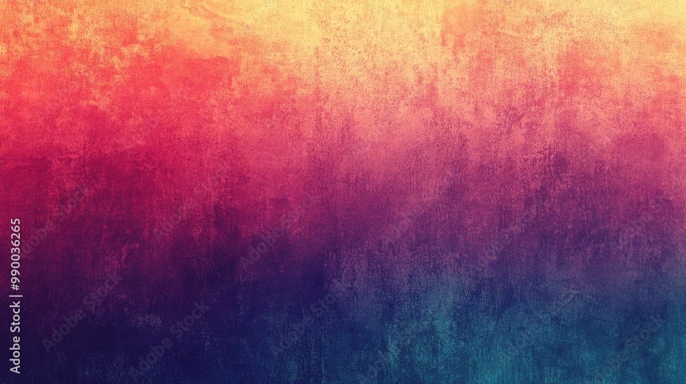 Obraz premium A vibrant retro gradient background blending bold colors, enhanced by a subtle grain texture for a nostalgic yet modern look.