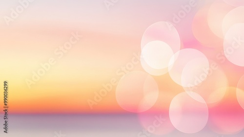 Soft Pink and Orange Gradient with Blurred Circles