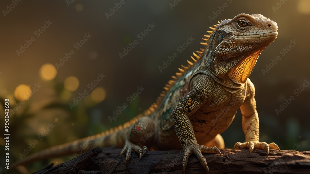 Fototapeta premium Lizard Portrait in the Sunlight