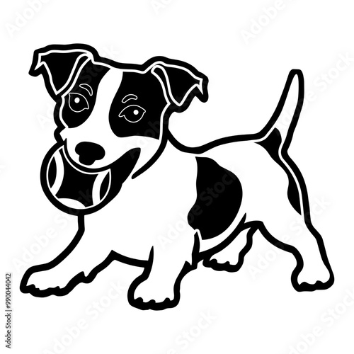 Jack Russell Terrier with Ball