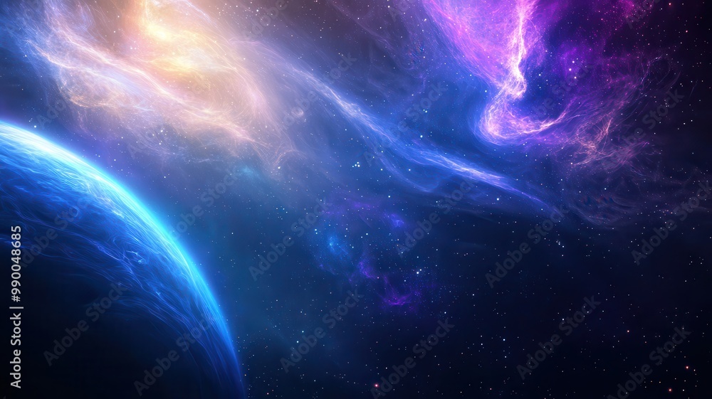 Intricate Fractal Patterns in Rich Blue Cosmos Intricate Fractal Patterns in Rich Blue Cosmos