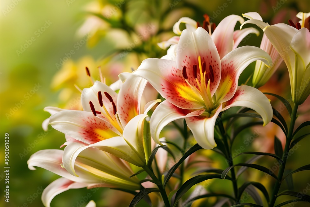 Beautiful lily in full bloom Beautiful lily in full bloom