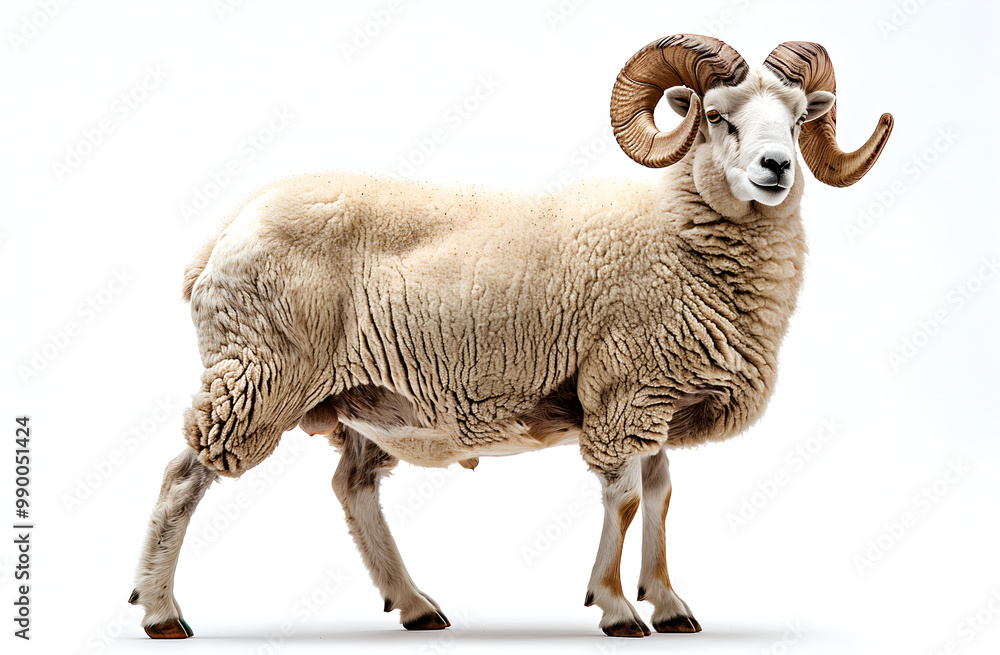 mountain sheep isolated on white mountain sheep isolated on white