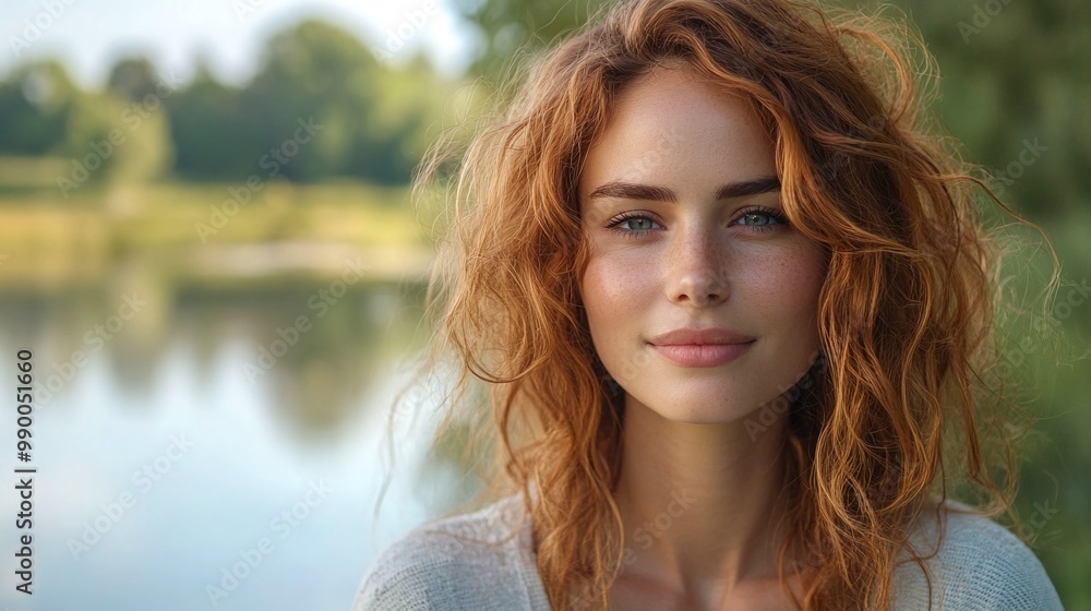happy woman enjoying outdoor nature near a lake, relaxed female in serene landscape with peaceful environment, content woman enjoying the calm lake view, outdoor scene of natural beauty happy woman enjoying outdoor nature near a lake, relaxed female in serene landscape with peaceful environment, content woman enjoying the calm lake view, outdoor scene of natural beauty