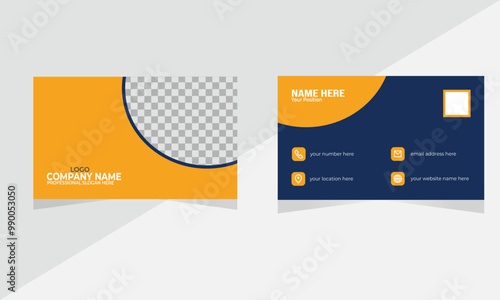 Creative Modern Minimalist Double-Sided Business Card Design Template