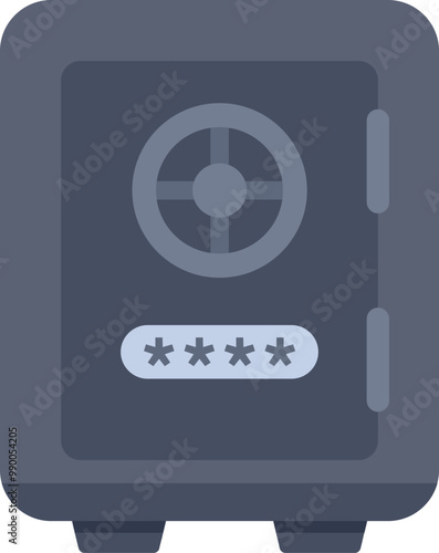 This icon of a bank vault door is a great visual metaphor for security, safety, and privacy