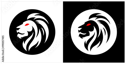 Lion Head Logo Vector elegant...