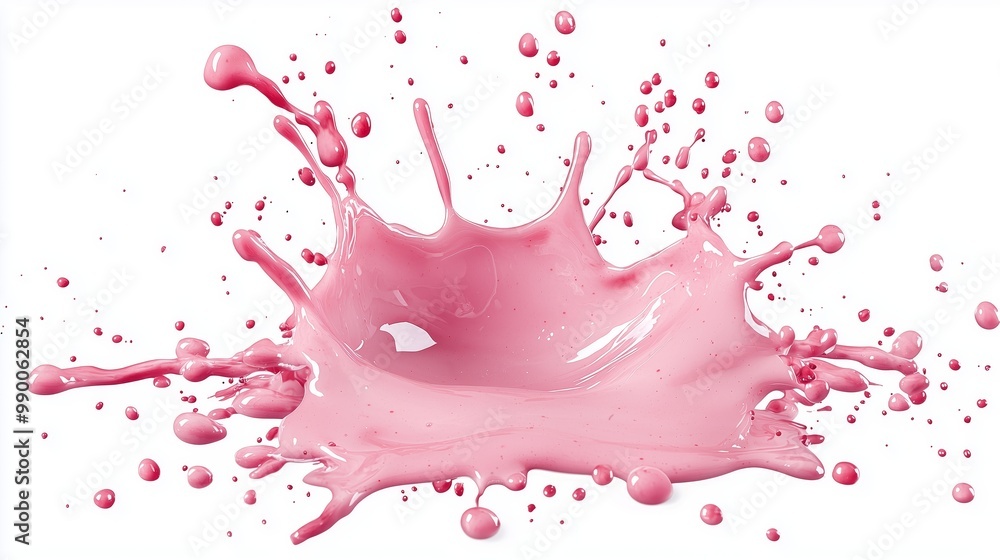 Creamy Pink Raspberry Sauce Splash Creamy Pink Raspberry Sauce Splash