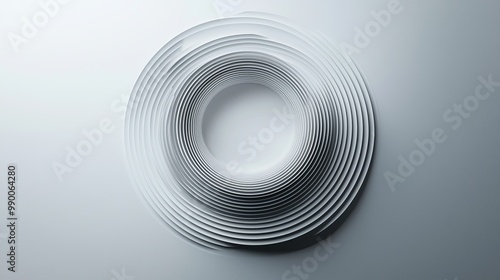 Minimalist 2D design of '2025' in a futuristic font with metallic accents, Surrounding the text are thin