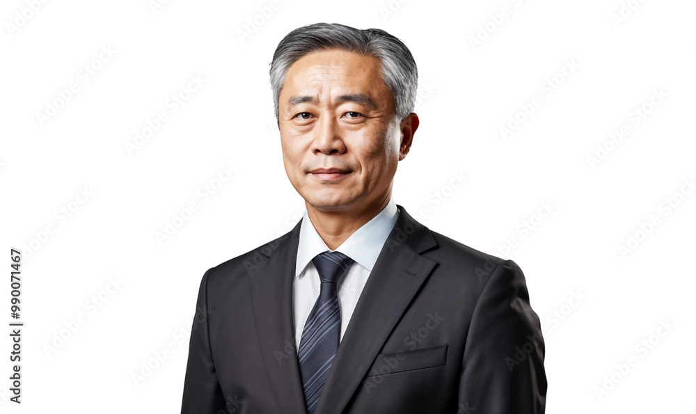 Portrait of a smiling senior businessman in suit, professional headshot, isolated on transparent background Portrait of a smiling senior businessman in suit, professional headshot, isolated on transparent background
