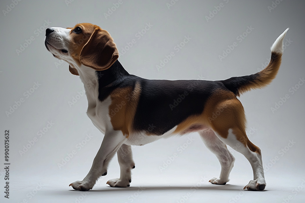 Beagle Walking Forward
A beagle confidently walking forward with its head held high Beagle Walking Forward
A beagle confidently walking forward with its head held high