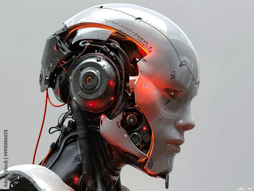 Futuristic Robot Head: A Glimpse into the Future of AI Futuristic Robot Head: A Glimpse into the Future of AI