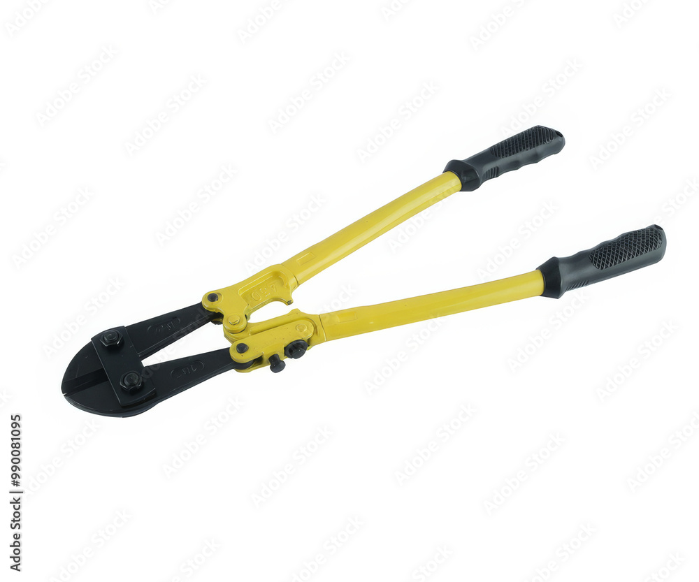 Yellow clipper for cutting isolated on white background Yellow clipper for cutting isolated on white background