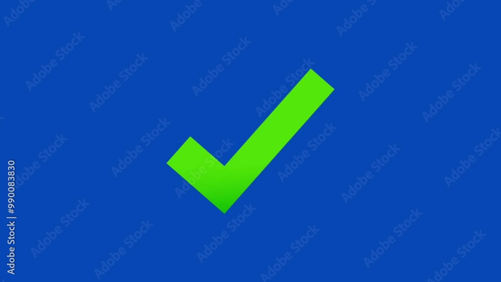 Green check mark, tick, yes, or OK symbol on green screen, indicating approval, confirmation, agreement, or validation Green check mark, tick, yes, or OK symbol on green screen, indicating approval, confirmation, agreement, or validation