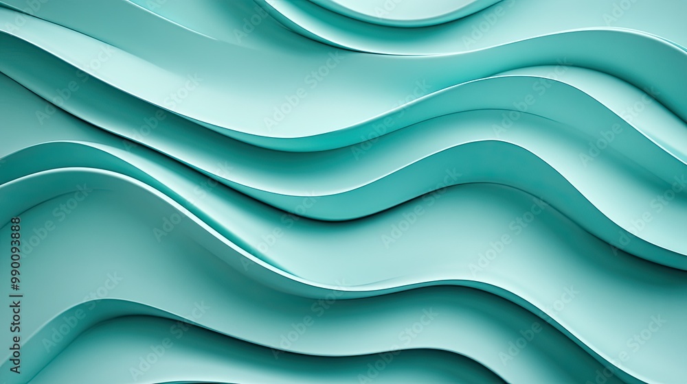 Teal wave 3D background with smooth undulating patterns, creating a modern, dynamic visual. - Teal wave 3D background with smooth undulating patterns, creating a modern, dynamic visual. -