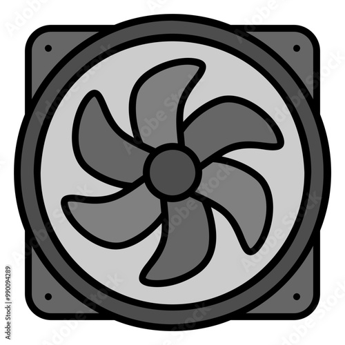 Illustration of Cooling Fan Filled Icon