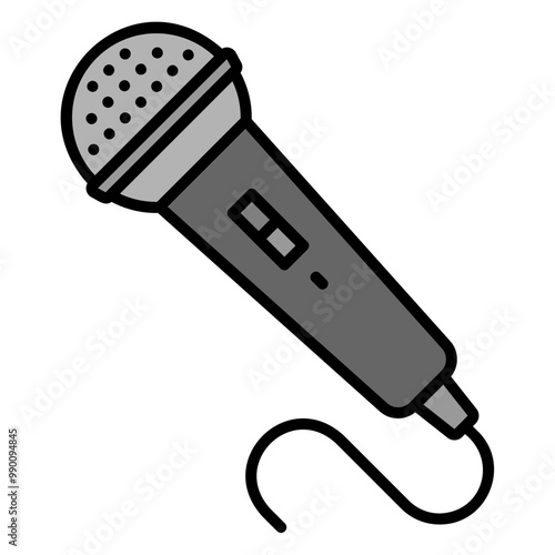 Illustration of Microphone Filled Icon