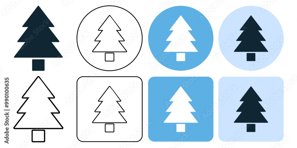 Norway spruce or Douglas fir, fir tree or Christmas fir vector pictogram sign icon symbol ui and ux design, glyphs and stroke line Norway spruce or Douglas fir, fir tree or Christmas fir vector pictogram sign icon symbol ui and ux design, glyphs and stroke line