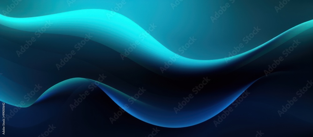 Fototapeta premium Abstract Blue and Dark Blue Waves