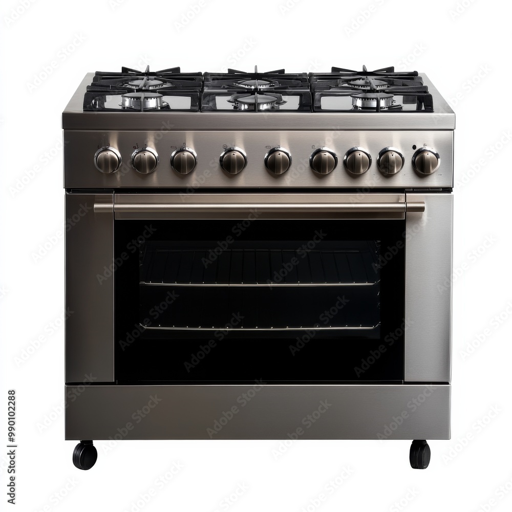 Modern gas range cooker stainless steel finish top PNG Electric oven appliance Modern gas range cooker stainless steel finish top PNG Electric oven appliance