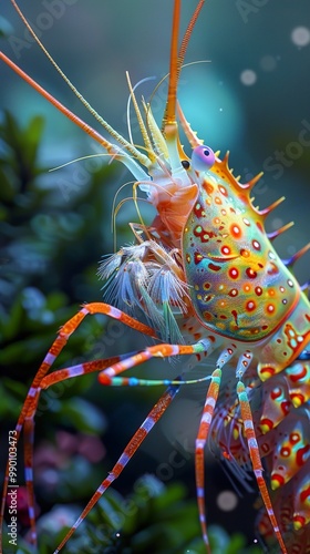 Vibrant Colorful Shrimp Underwater Macro Photography