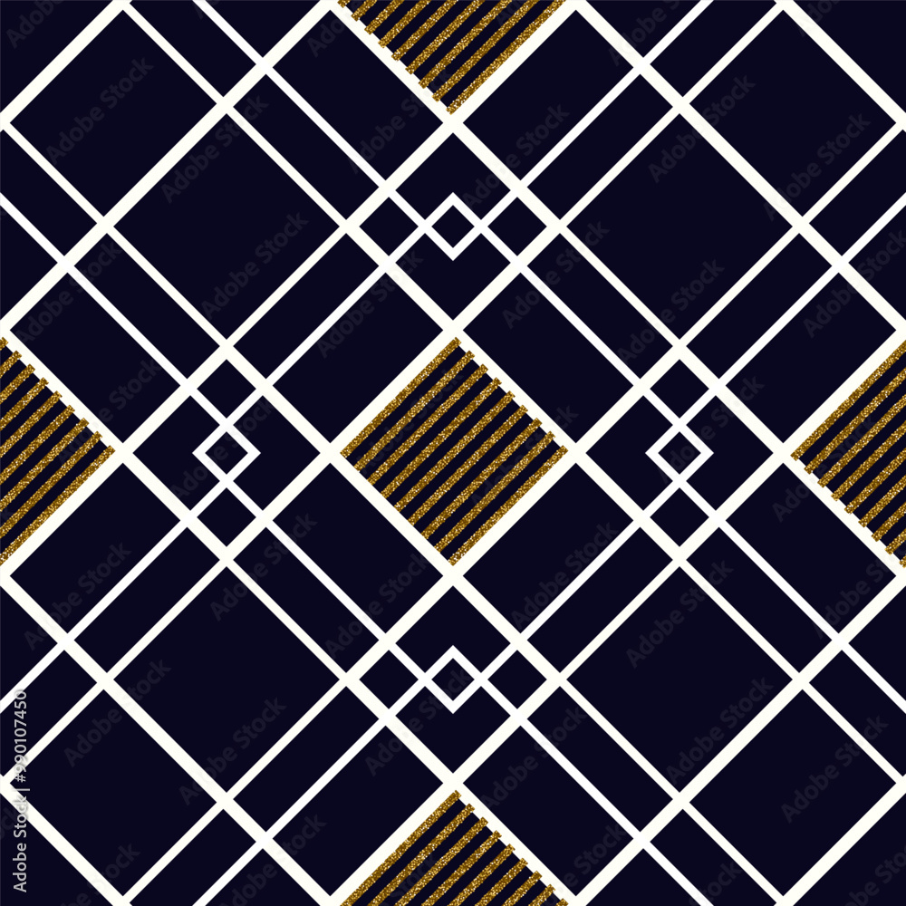 Vector seamless pattern with gold glitter texture diamond shape linear graphic elements Contemporary minimal geometric texture. Abstract repeat background for home decor, wallpaper, textile fabric Vector seamless pattern with gold glitter texture diamond shape linear graphic elements Contemporary minimal geometric texture. Abstract repeat background for home decor, wallpaper, textile fabric