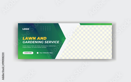 
Agriculture services social media cover and web banner template