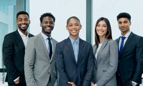 Professional Team Looking at Camera