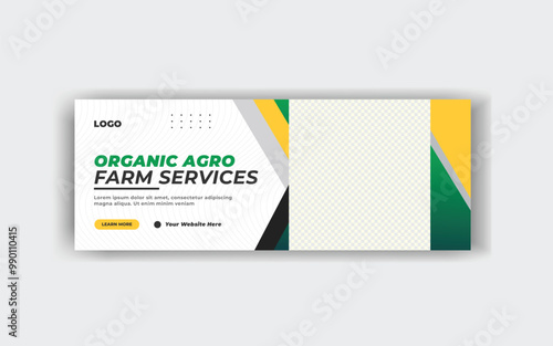 
Agriculture services social media cover and web banner template